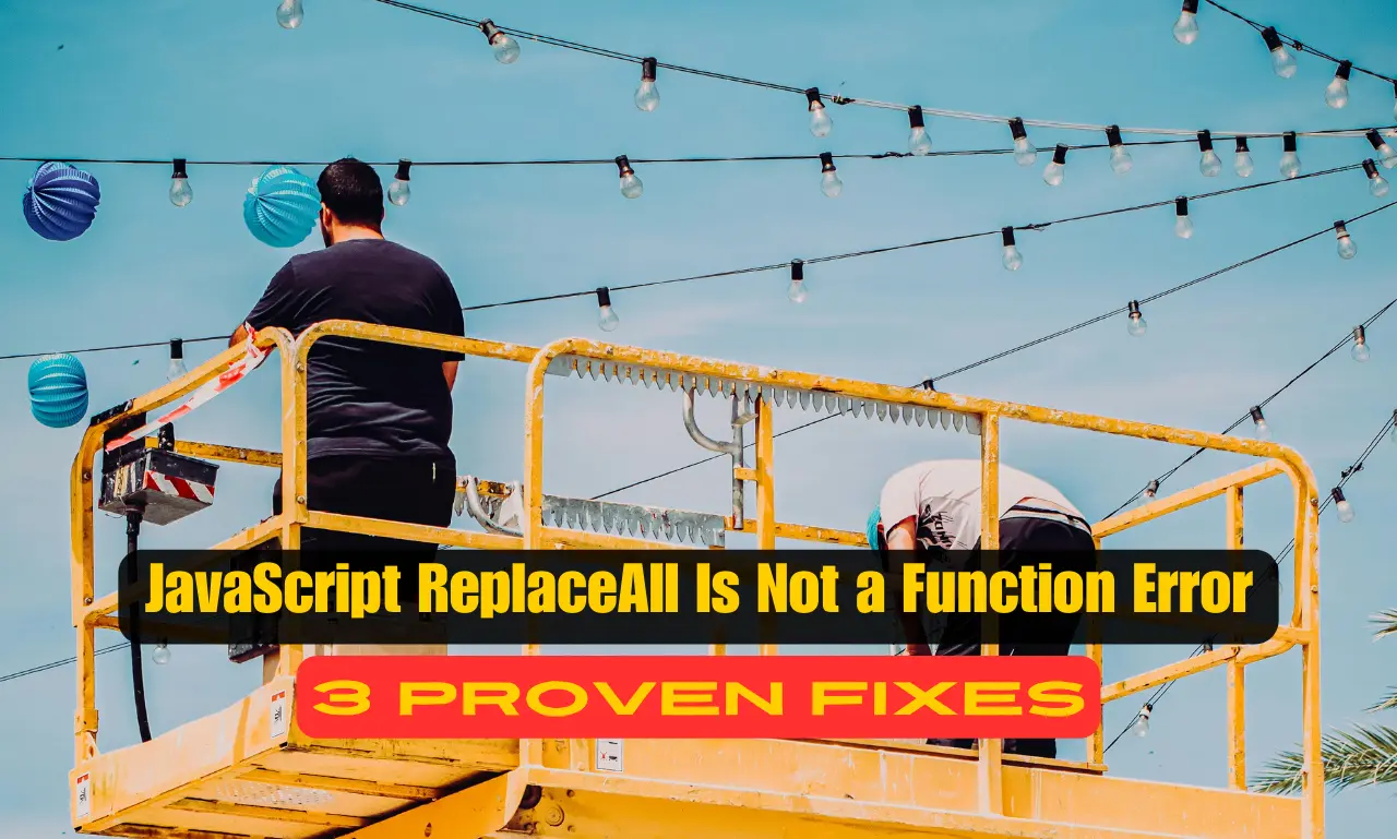 JS ReplaceAll Is Not a Function Error: 3 Proven Fixes