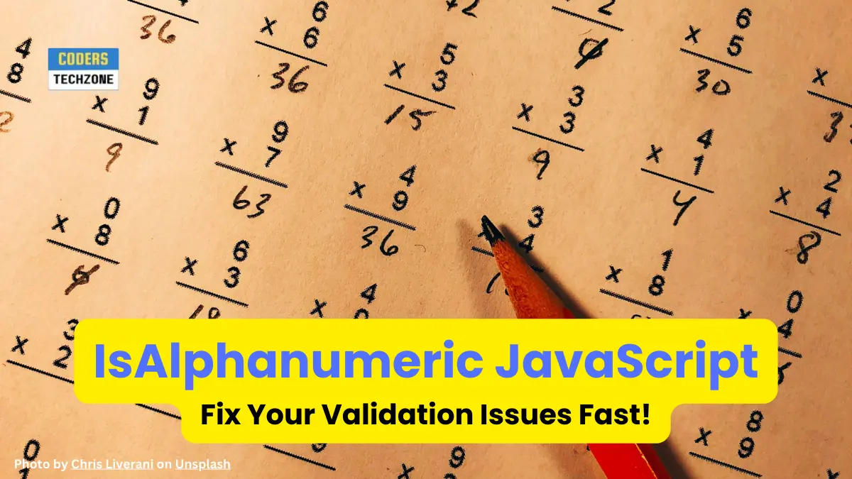 IsAlphanumeric JavaScript: Fix Your Validation Issues Fast!